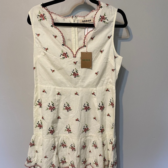 Boden | Dresses | Nwt Boden Embroidered Tiered Midi Dress | Poshmark